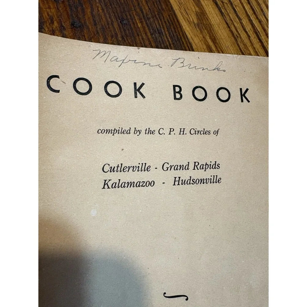 Pine Rest Sanitarium Psych Hospital COOKBOOK Grand Rapids Kalamazoo MI 1949